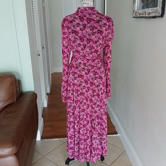 DIANE VON FURSTENBERG Phoenix printed mesh midi wrap dress - Picture 9 of 11